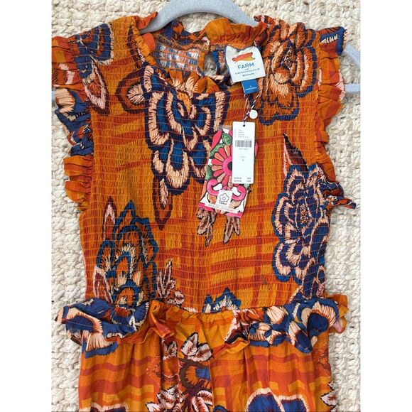 Nwt Farm Rio Smocked Wide-Leg Jumpsuit, Small $240 - Picture 3 of 6